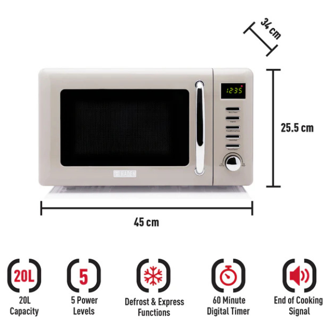 HADEN 20L MICROWAVE 800W CREAM 191212-A